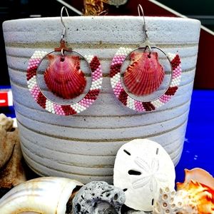 Handmade Shell Beaded Earings